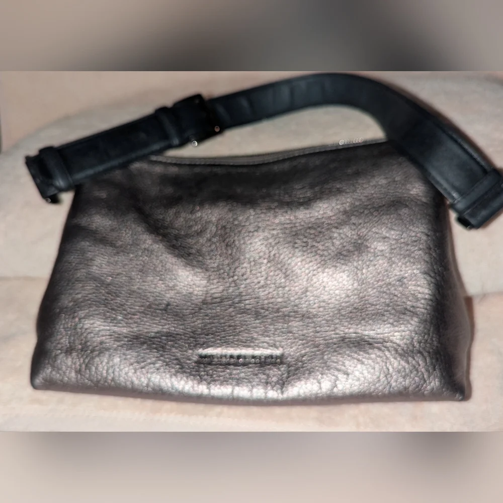 Michael Kors Metallic Shoulder Bag with Black Strap